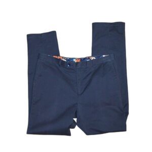 Paisley & Gray Men's Dress Slim Fit Dark Blue 32x32 Cotton Blend Pants